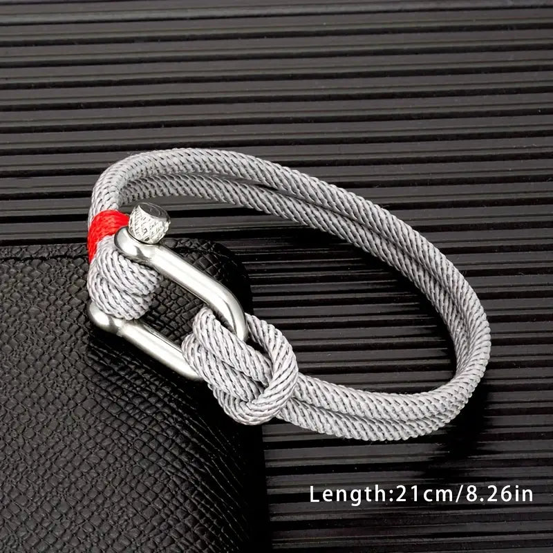 Men's Rope Shackle Buckle Bracelet